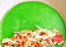 Potato, carrot and green vegetable pancake recipe 13