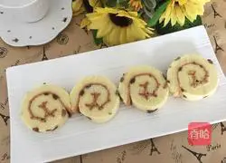 Illustration of how to make raisin cake rolls 18