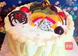 Cream Fruit Cake Illustration of how to do it 11
