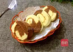 Two-color cake roll recipe 23