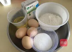 Blueberry chiffon cake.Recipe illustration 1