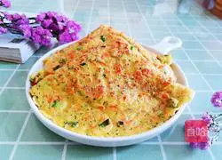 Illustration of how to make carrot and egg pancakes 13