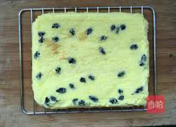 Illustration of how to make blueberry cake rolls 9