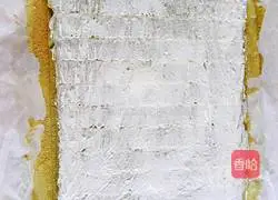 Illustration of how to make matcha cream cake roll 19