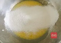 Illustration of how to make six-inch yogurt chiffon cake 6