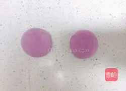 Purple sweet potato and bean paste mochi Illustration of how to make waffles 11