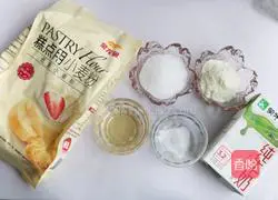 Illustration of how to make milk waffles 1