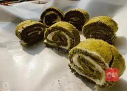 Illustration of Matcha Cream Cake Roll 12