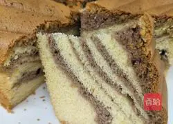 Illustration of how to make chiffon banma pattern cake 19