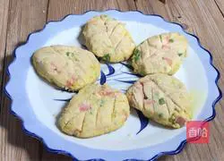 Illustration of how to make leaf bean dregs cake 15