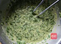 Thousand Layers Illustration of how to make chive egg pancake 2