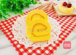 Card Illustration of making Shida sauce cake roll 1