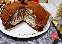 Hazelnut cream filled chocolate layer cake (6 inches) illustration 17