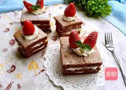 Illustration of how to make cocoa cream layer cake 20