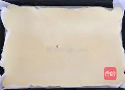 Illustration of how to make cream cake roll 12