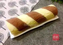 Two-color cake roll recipe 22