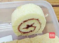 Illustration of making jam cake roll 19