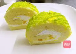 Illustration of how to make fruity chocolate cake roll 12