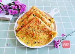 Illustration of how to make carrot and egg pancakes 12