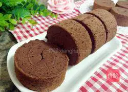 Cocoa Cake Illustration of how to make a roll 22