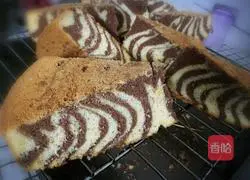 Zebra pattern chiffon cake recipe 7