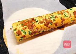 Illustration of how to make chive and meat floss cake rolls 15