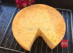 Illustration of how to make dragon fruit chiffon cake 12