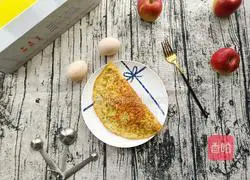 Illustration of how to make powder-free enoki mushroom egg pancake 12