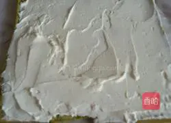 Illustration of how to make matcha cake roll 16