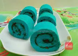 Illustration of how to make meat floss cake rolls 19