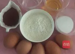 Cocoa Illustration of how to make chiffon cake 1