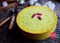 Illustration of how to make spinach chiffon cake 13