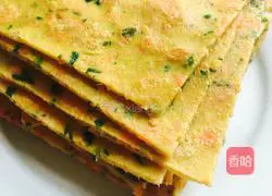 Carrot pulp, spinach egg pancake recipe 5