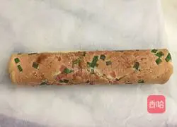Illustration of how to make meat floss and ham cake rolls 2