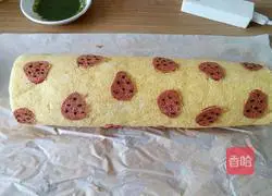 Strawberry Painted Cake Roll Recipe Illustration 13