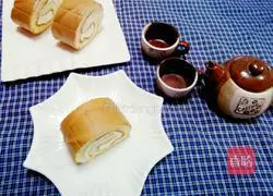 Illustration of how to make cream cake roll 18