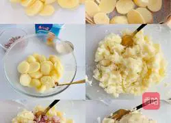 Illustration of how to make liquid vegetable cake and potato rolls 1