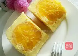 Orange Cake Illustration of how to make a roll 10