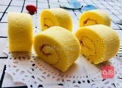 Illustration of how to make original cake rolls 12