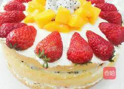 Illustration of how to make eight-inch chiffon naked cake 15