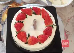 Strawberry Cream Cake Recipe Illustration 5