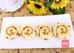 Illustration of how to make raisin cake rolls 19