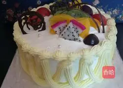  Illustration of how to make cream fruit cake 10