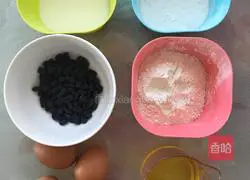 Illustration of how to make raisin cake rolls 1