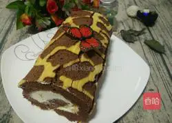 Giraffe cake roll recipe illustration 10
