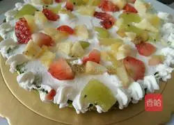 Illustration of how to make small fresh cream cake 7