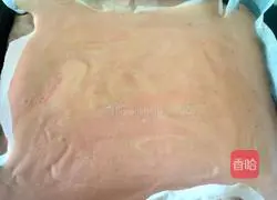 Red Velvet Striped Cake Roll Recipe Illustration 15