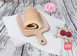 Strawberry Jam Cake Roll Recipe Illustration 17