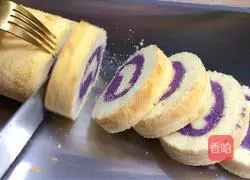 Purple Sweet Potato Cake Roll Recipe Illustration 17