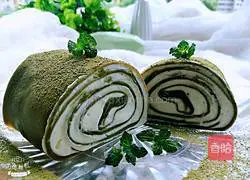 Illustration of how to make matcha towel roll 17